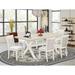 East West Furniture Table Set- a Dining Room Table with X-Legs and Linen Fabric Parson Chairs(Finish & Pieces Options)