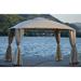 Double Tier Grill Canopy Outdoor BBQ Gazebo Tent with UV Protection