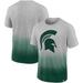 Men's Fanatics Branded Heathered Gray/Green Michigan State Spartans Team Ombre T-Shirt