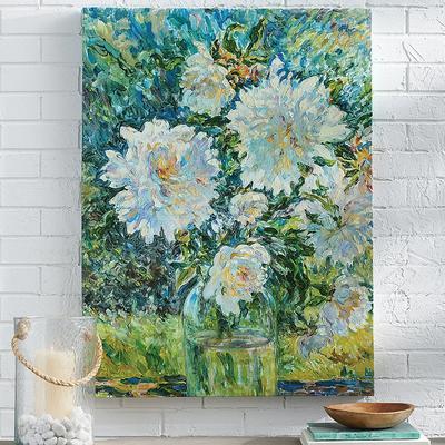 Soft Blooms Canvas Outdoor Art - Grandin Road