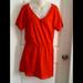 J. Crew Dresses | J Crew Crinkle Cotton Lined Dress Size S, Elastic Waist , Lightweight, Travel | Color: Orange | Size: S