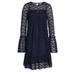 Michael Kors Dresses | Michael Kors Navy Blue Ruffle Lace Dress | Color: Blue | Size: Xs