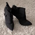Jessica Simpson Shoes | Jessica Simpson Breena Boot Elastic Band Reptile Print Stiletto Black 9.5 | Color: Black | Size: 9.5
