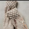 Anthropologie Accessories | Anthropologie Metallic Fingerless Glove Arm Warmer | Color: Tan | Size: Os