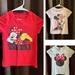 Disney Shirts & Tops | Disney Minnie Mouse Girl Top/Tee/Shirt 3 Pieces | Color: Red/Black | Size: 5g