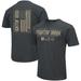 Men's Colosseum Heathered Black Notre Dame Fighting Irish OHT Military Appreciation Flag 2.0 T-Shirt
