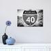 East Urban Home Black California Series - Interstate 40 by Philippe Hugonnard - Wrapped Canvas Photograph Print Canvas in Black/White | Wayfair