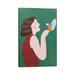 East Urban Home Woman & Bird by Sally B - Wrapped Canvas Painting Canvas | 12 H x 8 W x 0.75 D in | Wayfair 5A6BBA2A720C4B7CAA6FC041D363B2EE