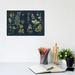 East Urban Home Botanical Floral Chart I Dark Blue by Wild Apple Portfolio - Wrapped Canvas Graphic Art Print Canvas | Wayfair