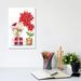 East Urban Home Mouse & Poinssetias by Makiko - Wrapped Canvas Painting Canvas | 12 H x 8 W x 0.75 D in | Wayfair 802F8B78A0004691B4B677247B324B7C