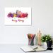 East Urban Home Hong Kong Skyline in Watercolor II by Paul Rommer - Wrapped Canvas Graphic Art Canvas in Green | 8 H x 12 W x 0.75 D in | Wayfair