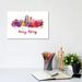 East Urban Home Hong Kong Skyline in Watercolor II by Paul Rommer - Wrapped Canvas Graphic Art Canvas in Green | 8 H x 12 W x 0.75 D in | Wayfair