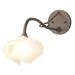 Hubbardton Forge Ume 1 - Light Hardwired Armed Sconce Glass, Metal in Brown | 10.2 H x 5.9 W x 18.3 D in | Wayfair 201371-SKT-05-FD0710