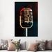 East Urban Home Retro Microphone III by Tom Quartermaine - Wrapped Canvas Photograph Metal | 60 H x 40 W x 1.5 D in | Wayfair