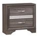 Rosdorf Park Giacomo 3 - Drawer Nightstand in Gray Wood in Brown/Gray | 26 H x 26 W x 16.5 D in | Wayfair 8619268BAA6542F79DC1CB3B00630D0C