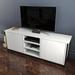 Wade Logan® Alejandria TV Stand for TVs up to 60" Wood/Metal in White/Black | 20 H x 55.1 W x 13.8 D in | Wayfair B1BD64D2F29249D98DFE65FDAF7313EF