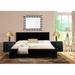 Red Barrel Studio® Platform 3-Piece Bedroom Set Upholstered in Black | 36 H x 63 W x 82.3 D in | Wayfair 9B074121842E410898D76E005D3FAC5D