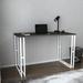 Latitude Run® Kane Desk Wood/Metal in White/Brown | 29.5 H x 47.2 W x 23.6 D in | Wayfair 56A2463BEF724E02B6B895C96C3F3A4D