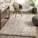 Hebe 6'3" x 9' Modern Contemporary Bohemian Abstract Charcoal/Cream/Tan Area Rug - Hauteloom