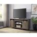 60"L Farmhouse Bellarosa TV Stand Console with 2 Sliding Barn Doors, 2-Layer Media Shelf and Wooden Sled Base, up to 60''TVs