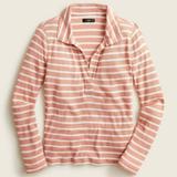 J. Crew Tops | J. Crew Nwt Stripe Ribbed Polo Top S | Color: Pink | Size: S