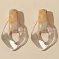 Anthropologie Jewelry | Last Pair! Best Seller! 5 Stars Anthro Geometric Hoop Earrings | Color: Gold/Silver | Size: Os