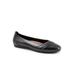 Women's Safi Ballerina Flat by SoftWalk in Black (Size 6 M)