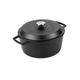 Prestige x Nadiya Cast Iron Casserole Dish with Lid - Black Cast Iron Dutch Oven Cooking Pots, 4.5L, Pre seasoned, Induction Suitable, Oven Safe & Toxin Free Cast Iron Pot