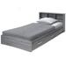 Better Home Products California Wooden Full Captains Bed in Gray - Better Home Products CBBK-46-Gry