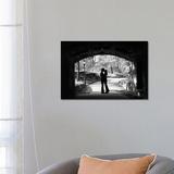 East Urban Home 1960s Silhouette of Anonymous Young Couple Embracing Kissing at Entrance to Central Park Tunnel New York City USA by Vintage Images | Wayfair