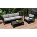 AllModern Smith 3-Piece Sofa Seating Group w/ Sunbrella Cushions Metal in Black | 33 H x 84.25 W x 32 D in | Outdoor Furniture | Wayfair