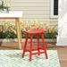 Rosalind Wheeler Waretown Patio Bar Stool Plastic in Red | 24 H x 19 W x 15.5 D in | Wayfair CDE00259C10A449189A22EBD8282E3B2