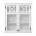 Rosalind Wheeler Hembree 27"W 29"H Traditional Style Wall Mounted Bathroom Cabinet w/ Glass Cabinet Doors Manufactured Wood | Wayfair