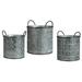 Bungalow Rose Murphy 3 Piece Metal Bucket Set Metal in Gray | 15 H x 12.8 W x 12 D in | Wayfair E846219C4B7C46CE8C37E618869BBF2B