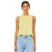 Bella + Canvas 6682 Women's Racerback Cropped Tank Top in Heather Frnch Vanlla size Large | Cotton/Polyester Blend B6682, BC6682