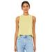 Bella + Canvas 6682 Women's Racerback Cropped Tank Top in Heather Frnch Vanlla size Small | Cotton/Polyester Blend B6682, BC6682