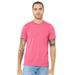 Bella + Canvas 3413C Triblend T-Shirt in Charity Pink Trbl size Small 3413, B3413, BC3413