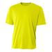 A4 N3402 Men's Sprint Performance T-Shirt in Safety Yellow size Large | Polyester 3500, A4N3402