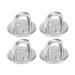 304 Stainless Steel 6mm Thick Ring Round Sail Shade Pad Eye Plate 4pcs - 6mm Thick,1.6" Dia,4 Pack