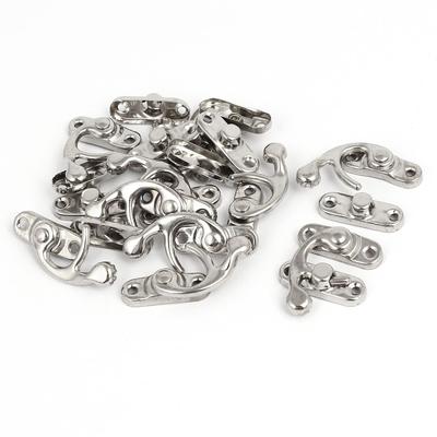 Jewelry Box Left Swing Arm Clasp Latches Toggle Hasp Silver Tone 10PCS - Silver Tone - 33mm x 28mm,10 pcs(Left)