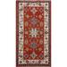 Geometric Kazak Oriental Wool Runner Rug Hand-knotted Staircase Carpet - 2'3" x 4'6"
