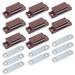 46mm Length ABS Plastic Door Cabinet Magnetic Catch Latch Closures Brown 8pcs - 46mm Length - 8 Pcs