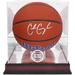"Cade Cunningham Detroit Pistons Autographed Wilson Team Logo Basketball with Mahogany Display Case"