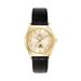 Women's Bulova Gold/Black Wright State Raiders Stainless Steel Watch with Leather Band