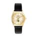Women's Bulova Gold/Black Clarkson Golden Knights Stainless Steel Watch with Leather Band