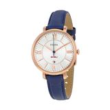 Women's Fossil Navy Saginaw Valley State Cardinals Jacqueline Leather Watch