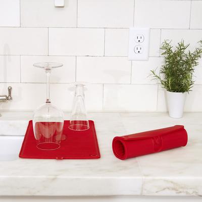 Silicone Drying Mat/Trivet by Better Houseware in Red