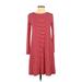 Old Navy Casual Dress - Fit & Flare: Red Stripes Dresses - Women's Size X-Small