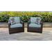 River Brook 2 Piece Outdoor Wicker Patio Furniture Set 02b in Blue kathy ireland Homes & Gardens by TK Classics | 29.5 H x 72 W x 35.4 D in | Wayfair