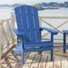 Rosecliff Heights Adirondack Chair Plastic/Resin in Blue | 36.6 H x 29.1 W x 33.9 D in | Wayfair 4EAC241D3E2E44ACBB7C3A57837633DD